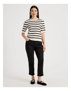 Wardrobe Staple Crop Jean in Black