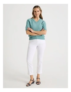 Wardrobe Staple Crop Jean in White