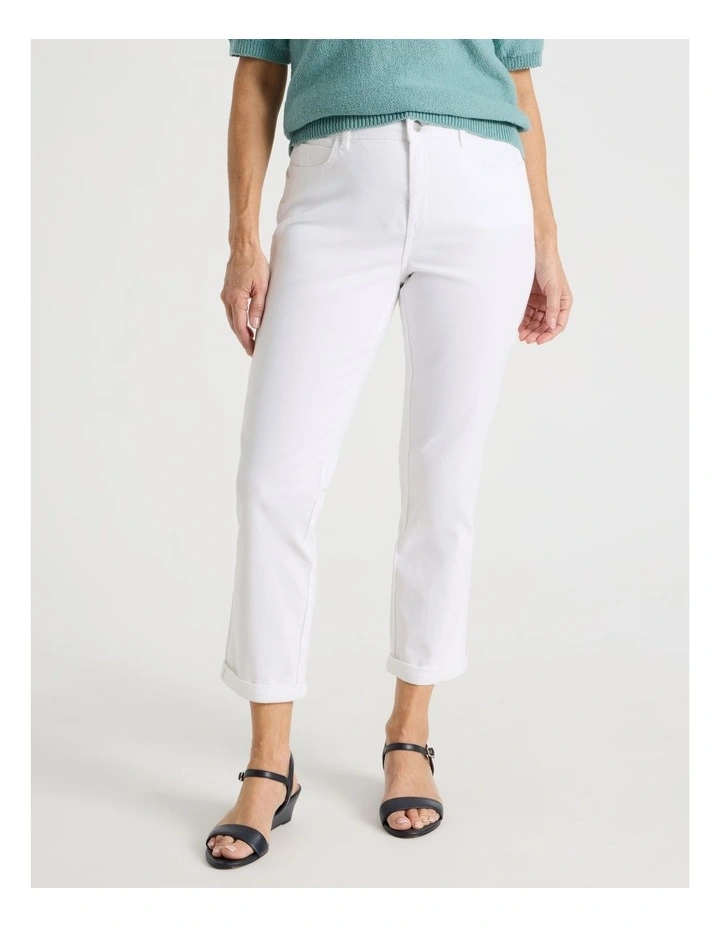 Wardrobe Staple Crop Jean in White image 2