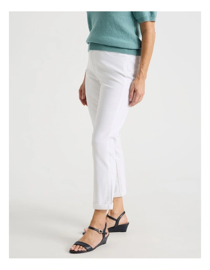 Wardrobe Staple Crop Jean in White image 5