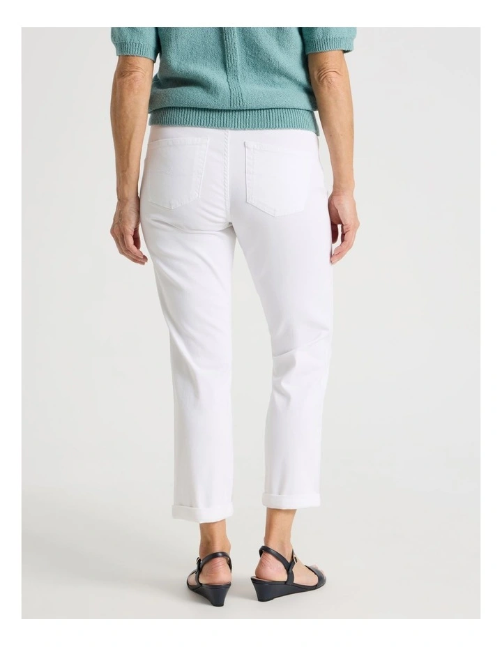 Wardrobe Staple Crop Jean in White image 6