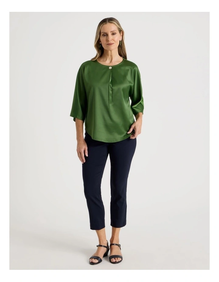 Wardrobe Staple Stretch Crop Pant in Navy image 1