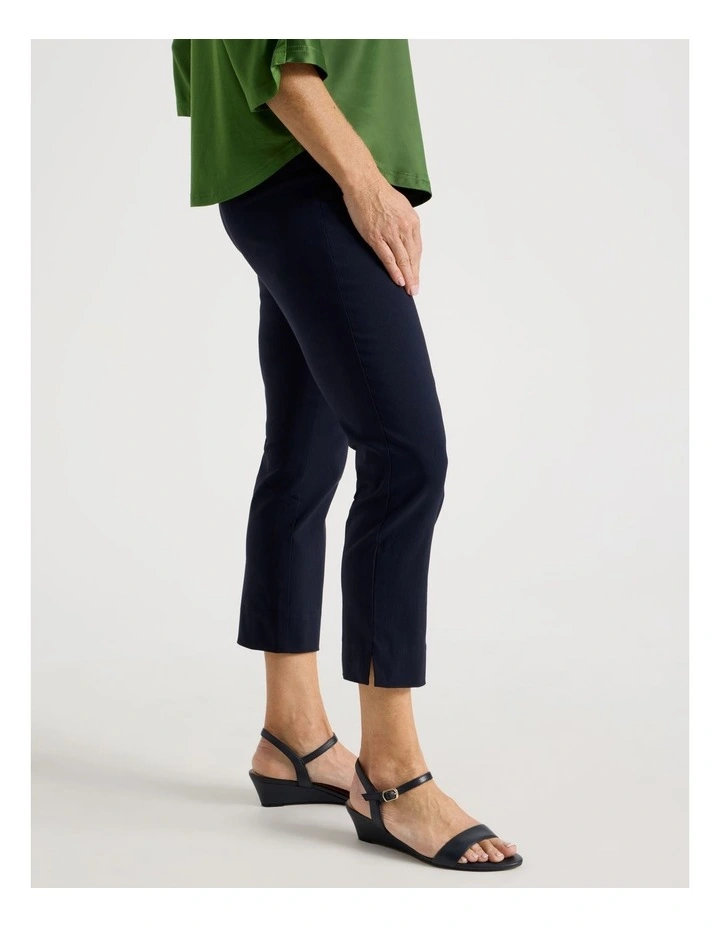 Wardrobe Staple Stretch Crop Pant in Navy image 2