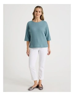 Wardrobe Staple Stretch Crop Pant in White