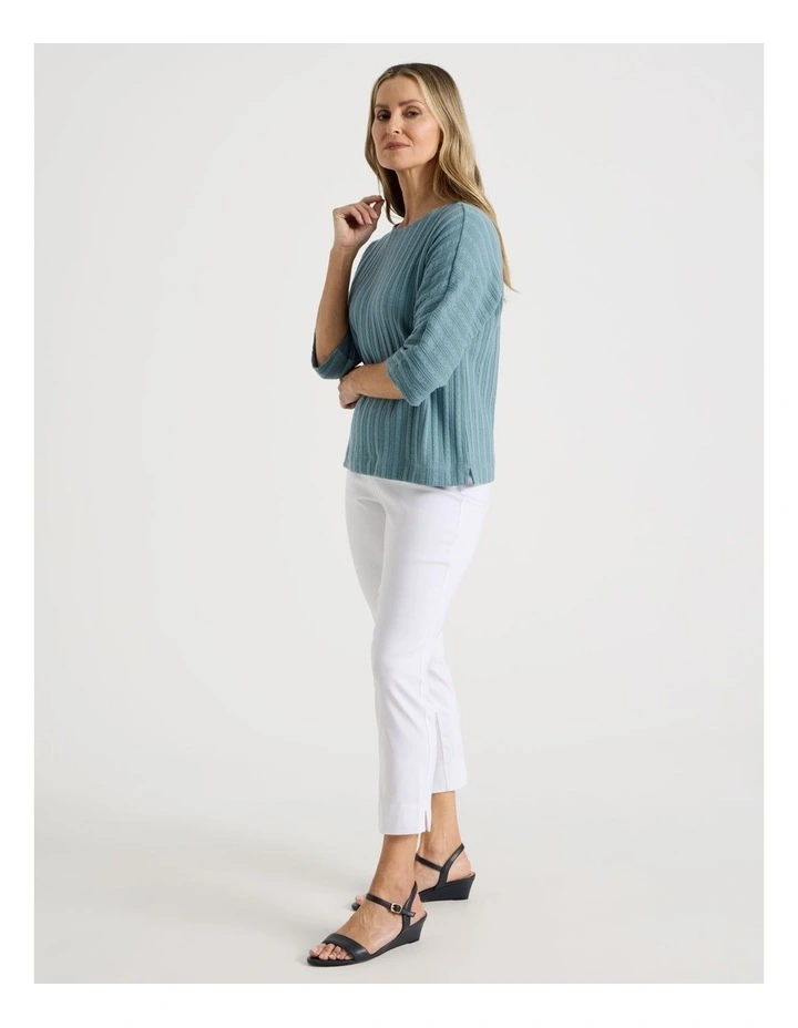 Wardrobe Staple Stretch Crop Pant in White image 3
