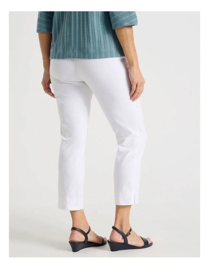 Wardrobe Staple Stretch Crop Pant in White image 6