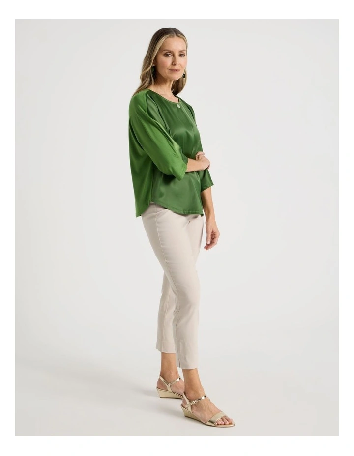Wardrobe Staple Stretch Crop Pant in Stone image 1