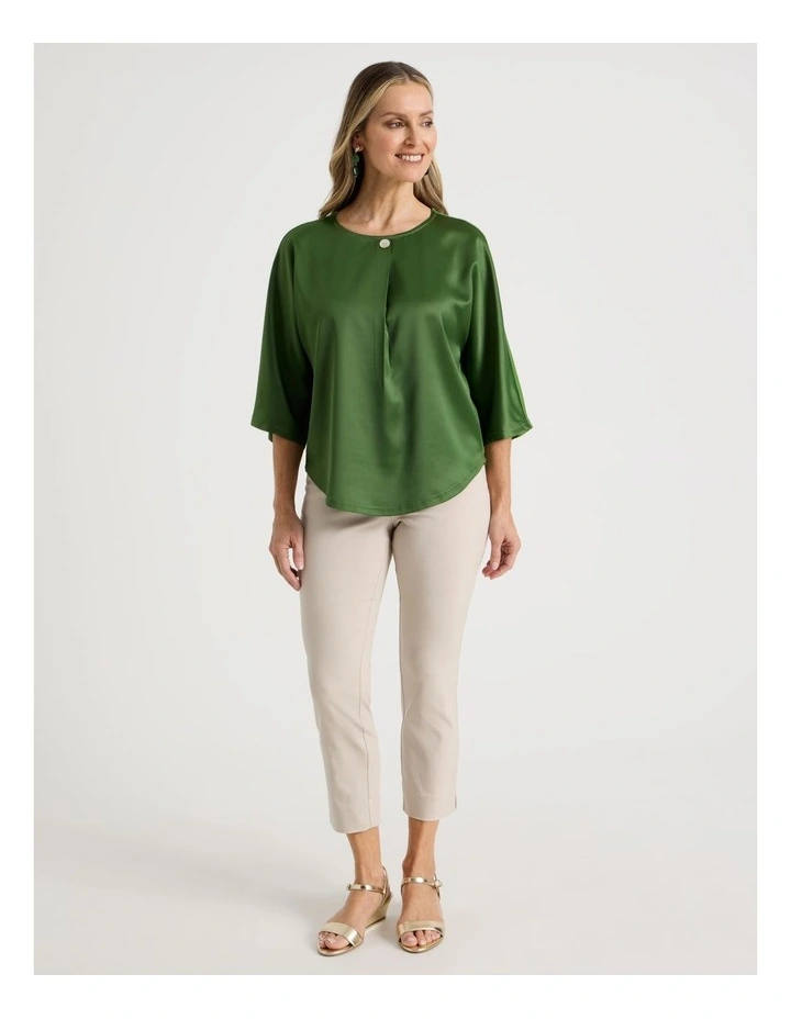 Wardrobe Staple Stretch Crop Pant in Stone image 4