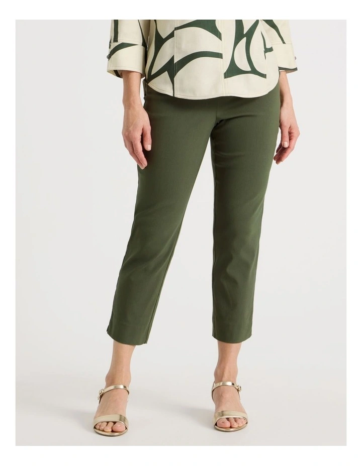 Wardrobe Staple Stretch Crop Pant in Khaki image 2