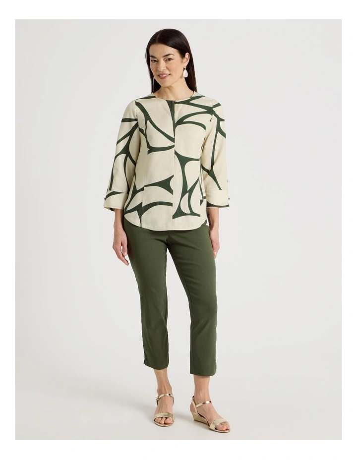 Wardrobe Staple Stretch Crop Pant in Khaki image 3