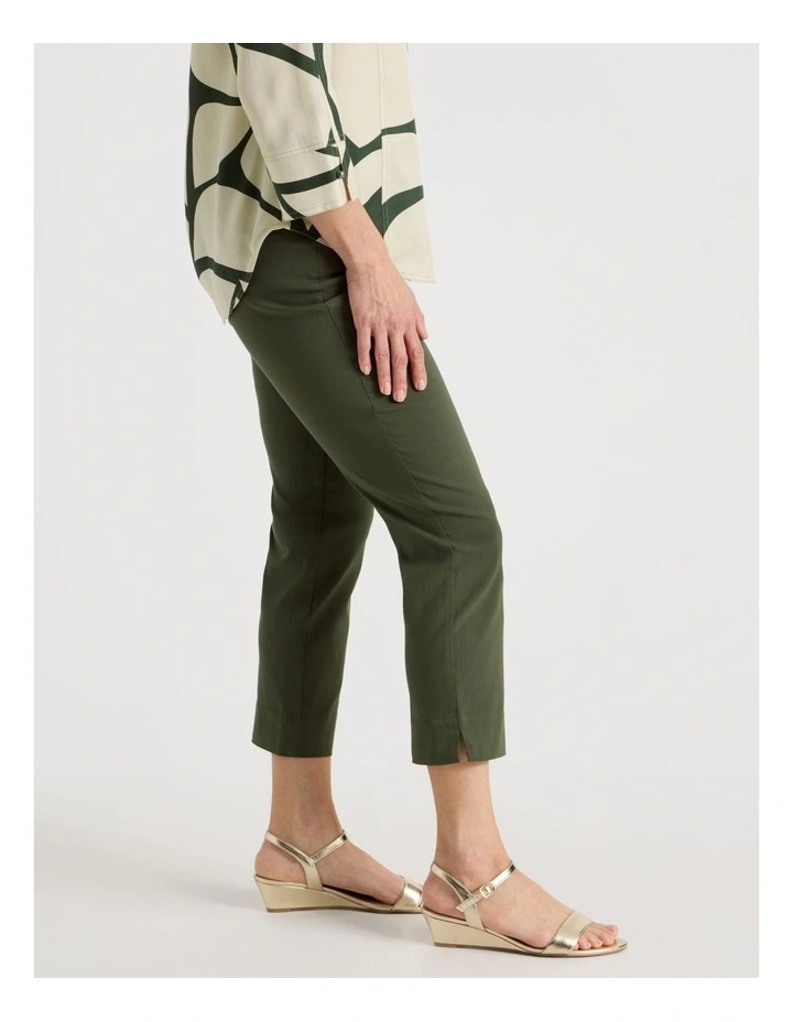 Wardrobe Staple Stretch Crop Pant in Khaki image 4