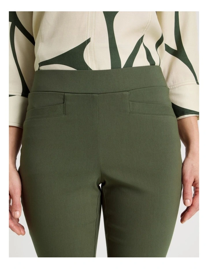 Wardrobe Staple Stretch Crop Pant in Khaki image 5