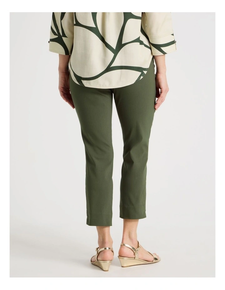 Wardrobe Staple Stretch Crop Pant in Khaki image 6