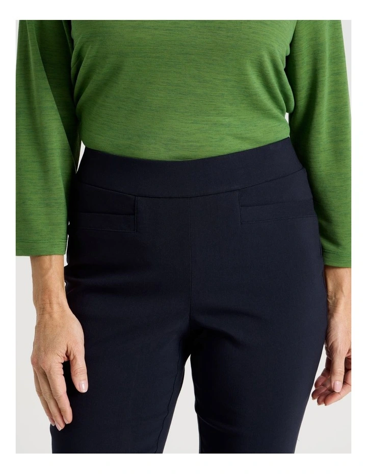 Wardrobe Staple Straight Full Length Pant in Navy image 5