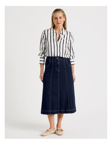 Aline Denim Skirt In Indigo