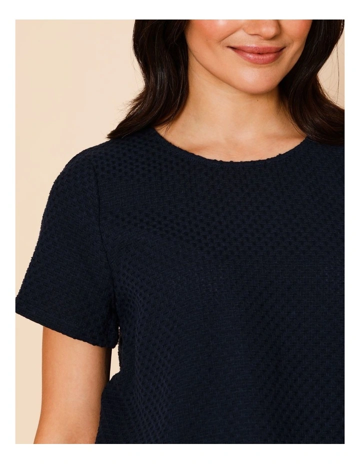 Short Sleeve Swing Top In Navy image 5