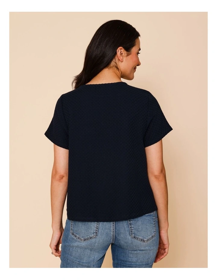 Short Sleeve Swing Top In Navy image 6