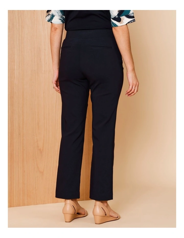 Wardrobe Staple Stretch Full Length Straight Pant In Navy image 5
