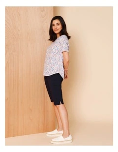 Wardrobe Staple Stretch Pedal Pusher In Navy