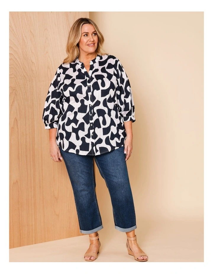 Wardrobe Staple Crop Denim Jean in Dark Blue image 2
