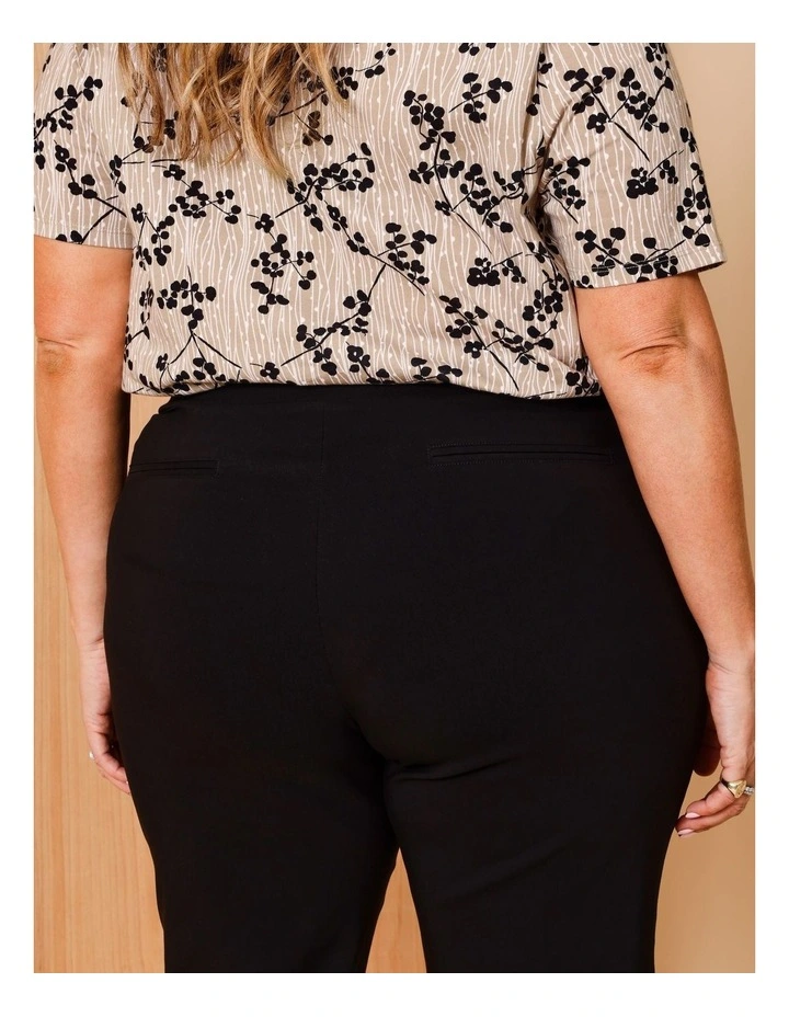 Wardrobe Staple Stretch Full Length Straight Pant In Black image 5