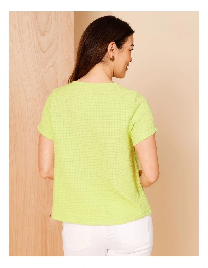 Short Sleeve Swing Top In Lime image 4