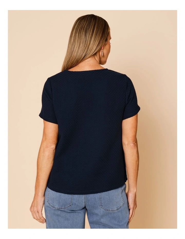 Short Sleeve Swing Top In Navy image 6