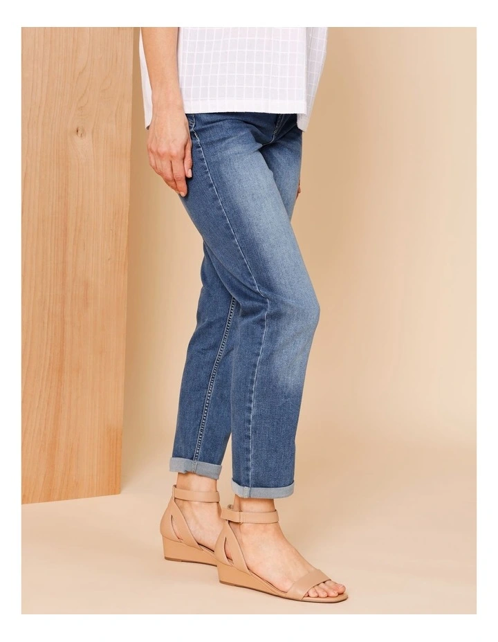 Wardrobe Staple Crop Denim Jean in Mid Blue image 5
