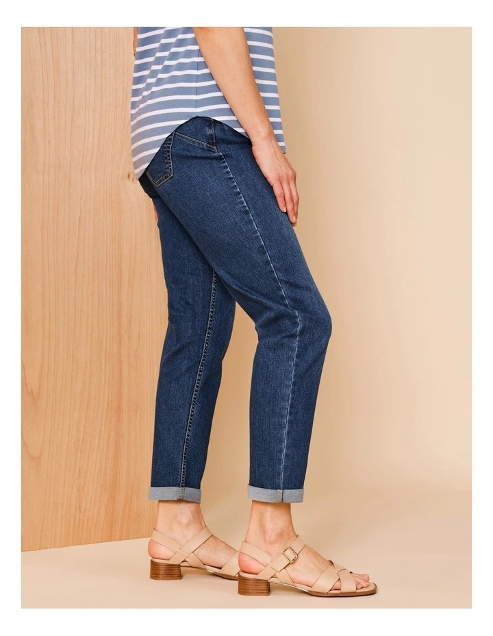 Wardrobe Staple Crop Denim Jean in Dark Blue image 1