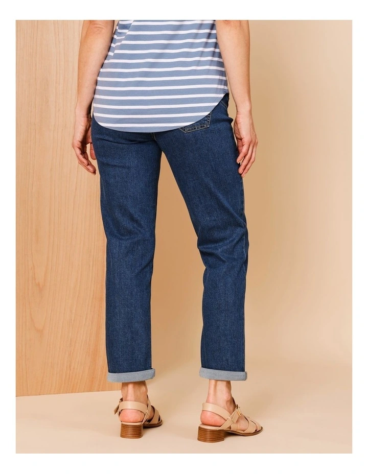 Wardrobe Staple Crop Denim Jean in Dark Blue image 6