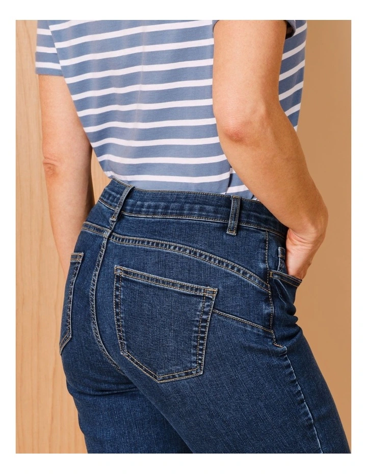 Wardrobe Staple Crop Denim Jean in Dark Blue image 7