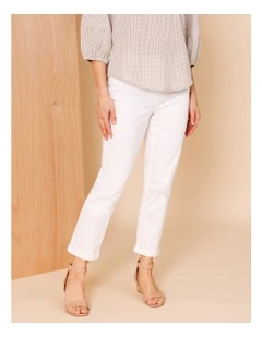 Wardrobe Staple Crop Denim Jean In White