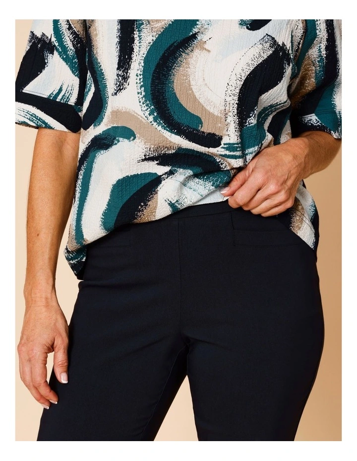 Wardrobe Staple Stretch Crop Pant In Navy image 3