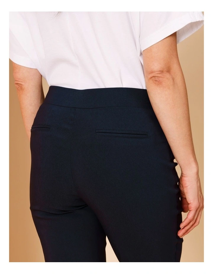 Wardrobe Staple Stretch Full Length Straight Pant In Navy image 7