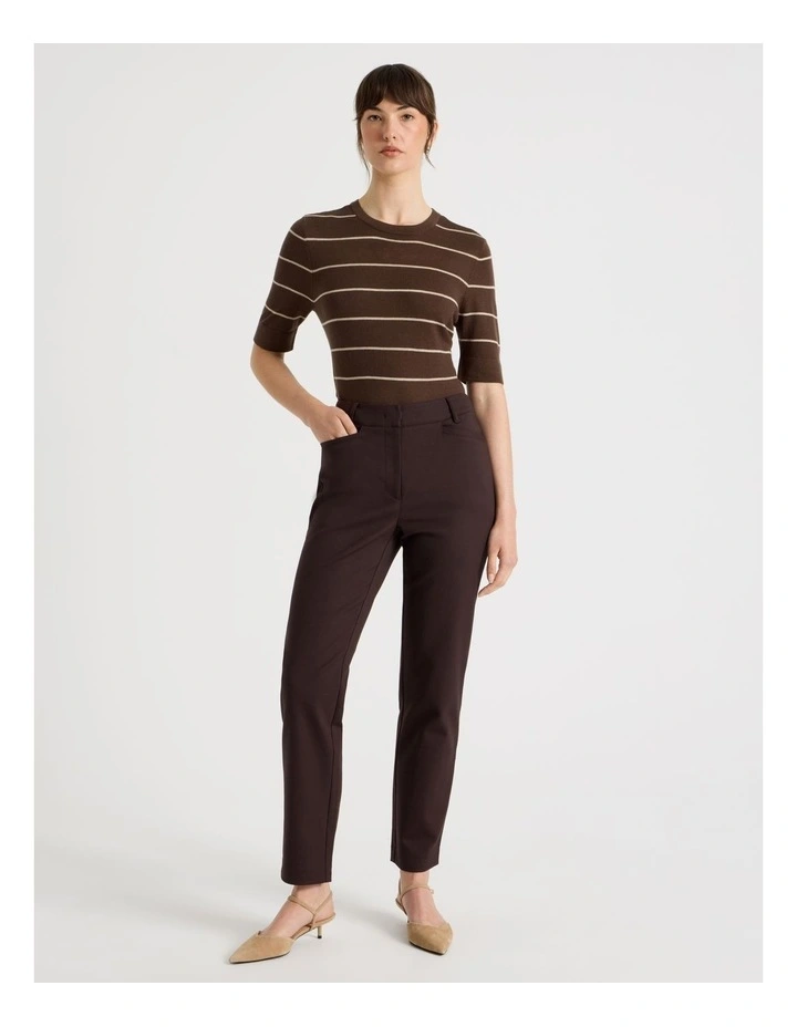 Short Sleeve Striped Crew Knit image 3