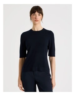 Short Sleeve Crew Knit