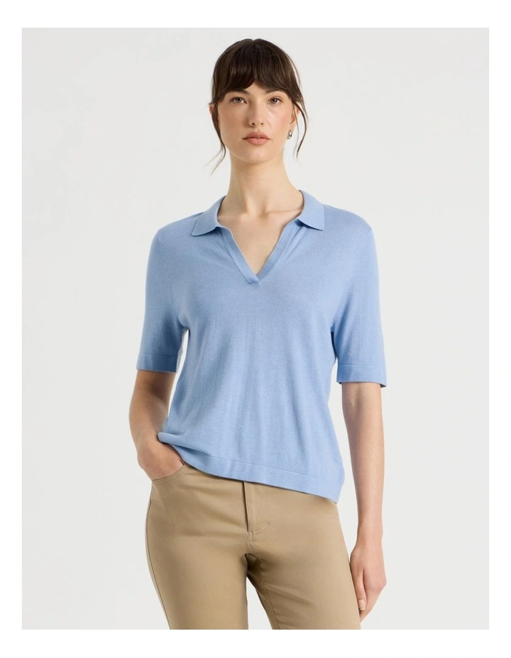 Short Sleeve Polo Knit image 1