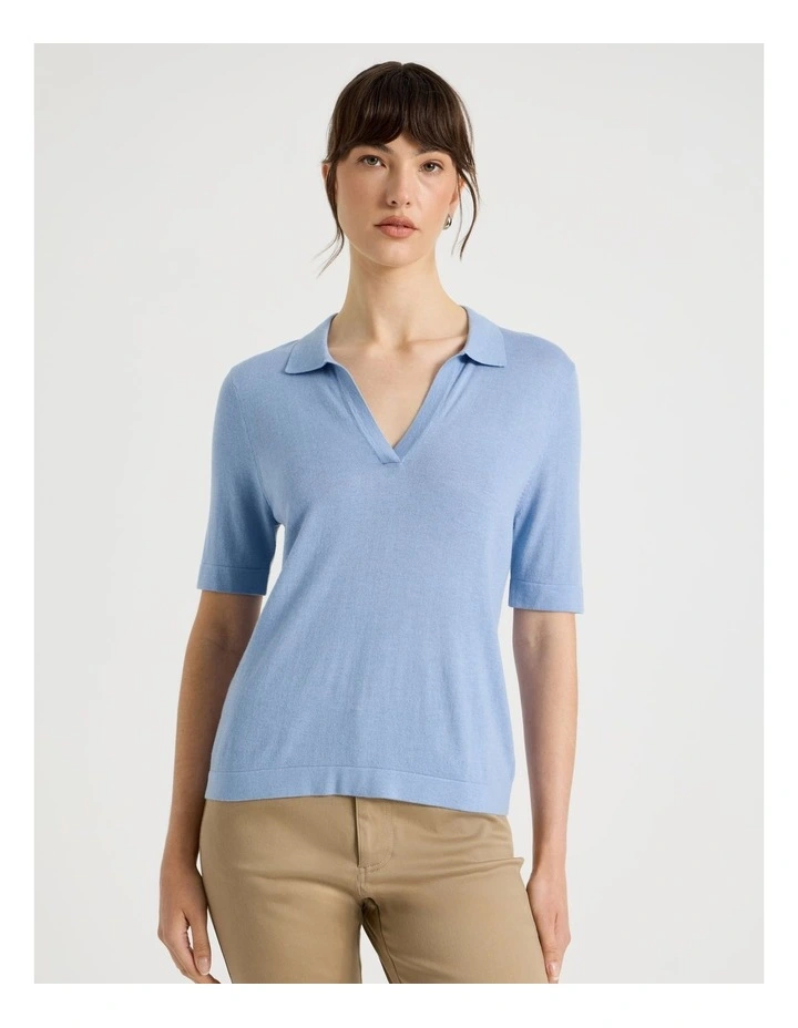 Short Sleeve Polo Knit image 5