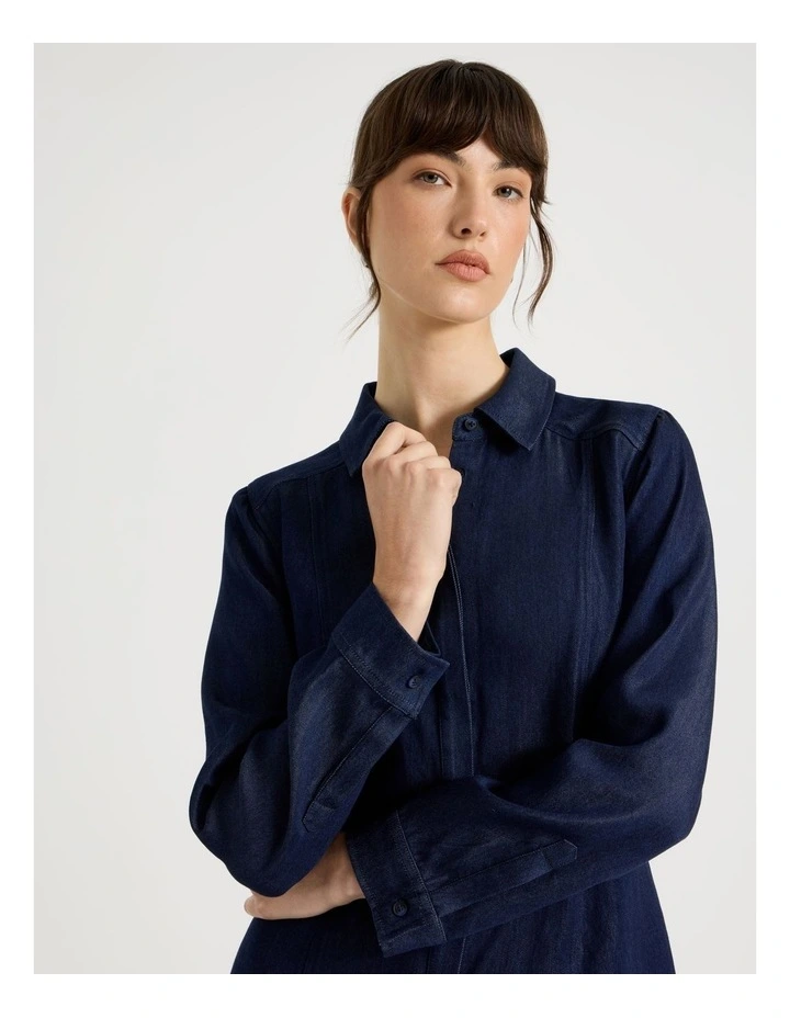 Long Sleeve Tencel Denim Shirt image 3