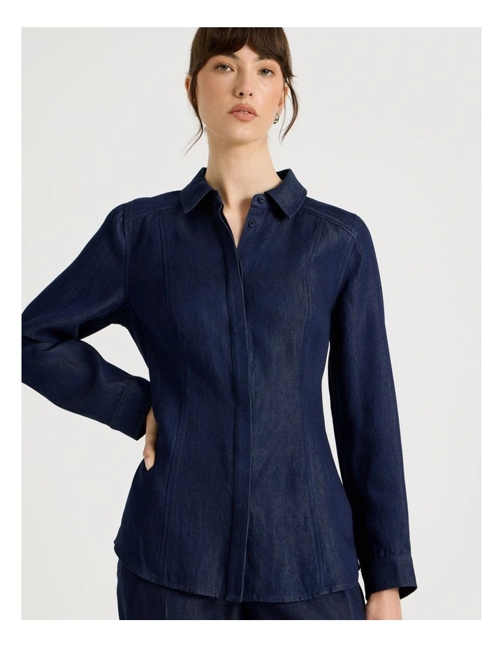 Long Sleeve Tencel Denim Shirt image 4