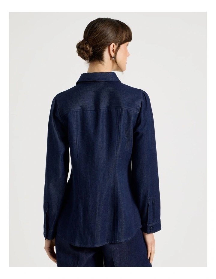 Long Sleeve Tencel Denim Shirt image 5