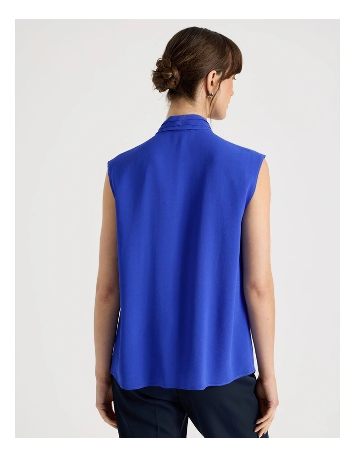 Sleeveless Georgette Top in Cobalt image 5