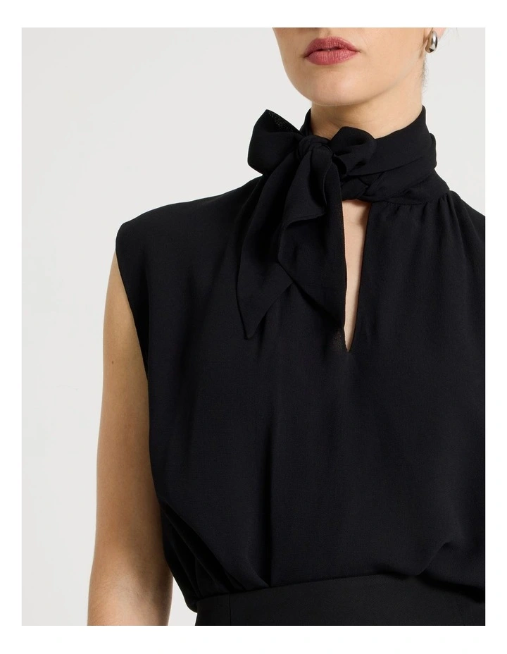 Sleeveless Georgette Top in Black image 4