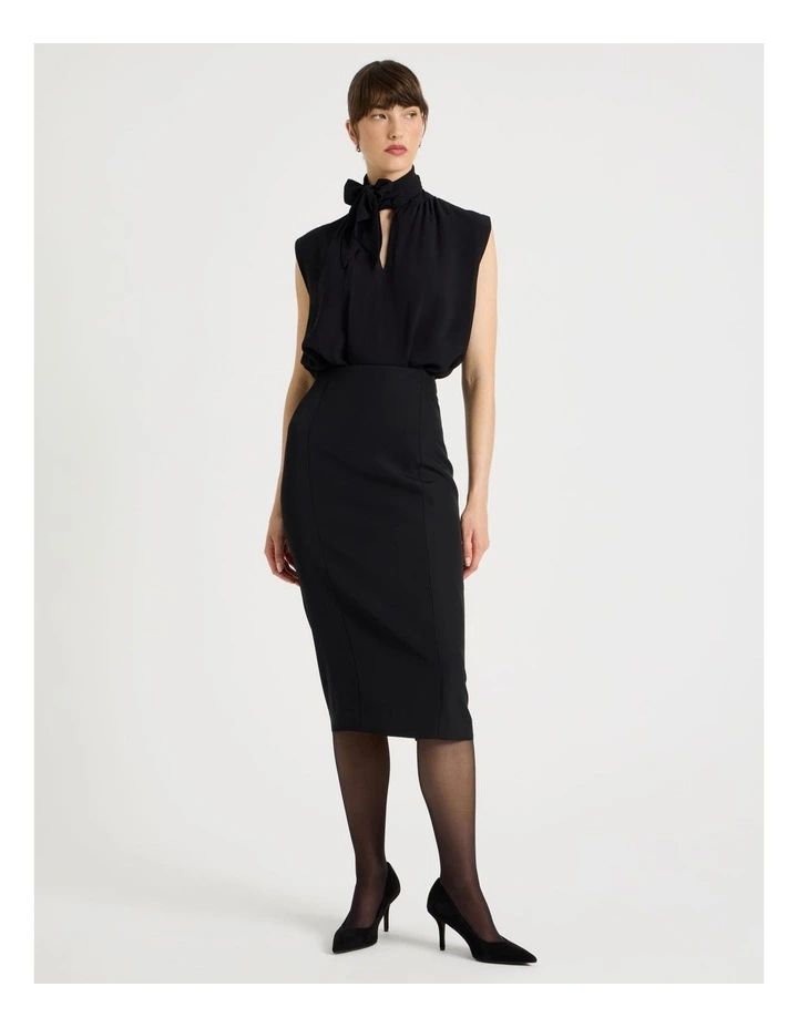 Sleeveless Georgette Top in Black image 5