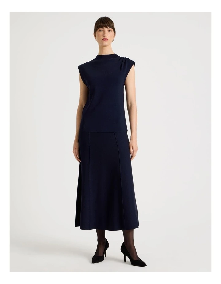 Milano Sleeveless Top in Navy image 3