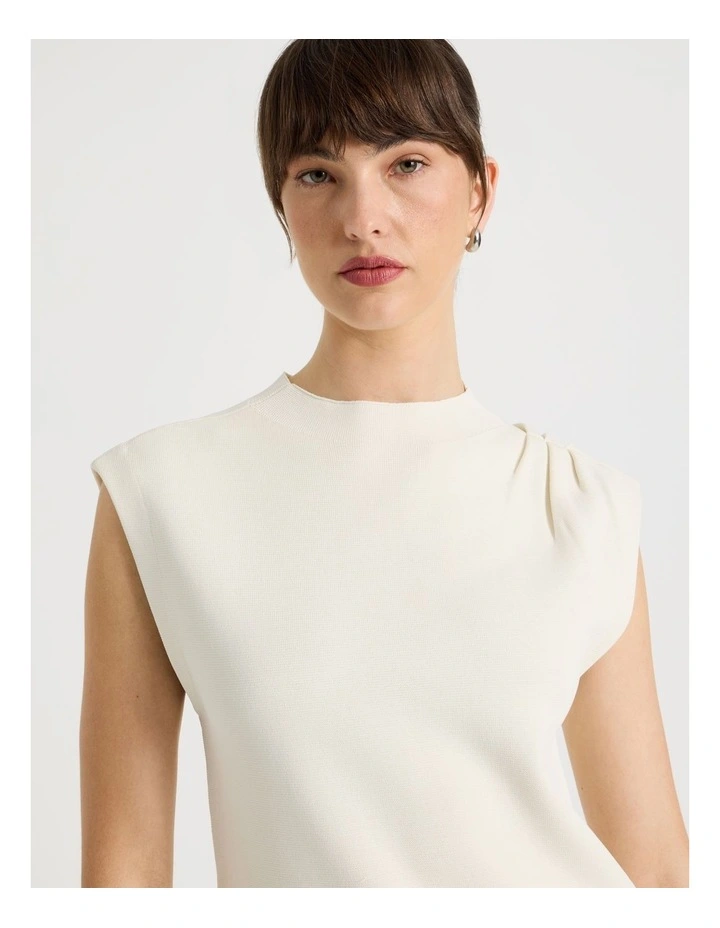 Milano Sleeveless Top in Coconut image 2