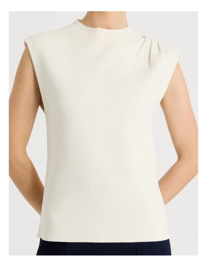 Milano Sleeveless Top in Coconut image 4