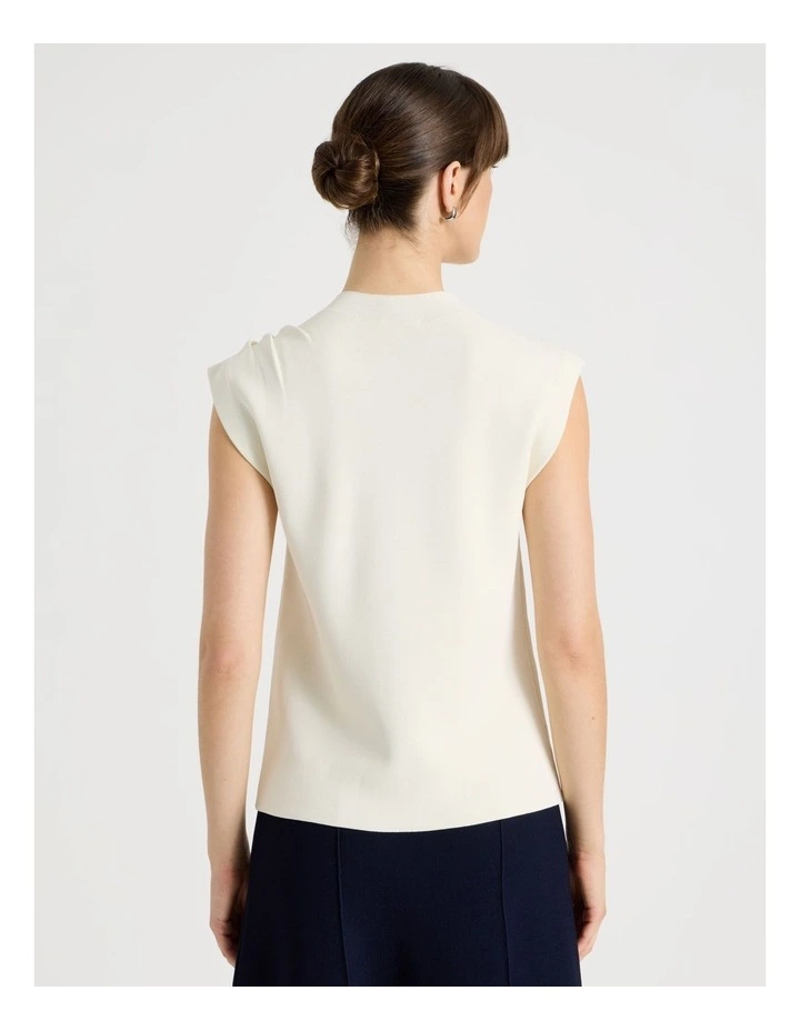 Milano Sleeveless Top in Coconut image 6