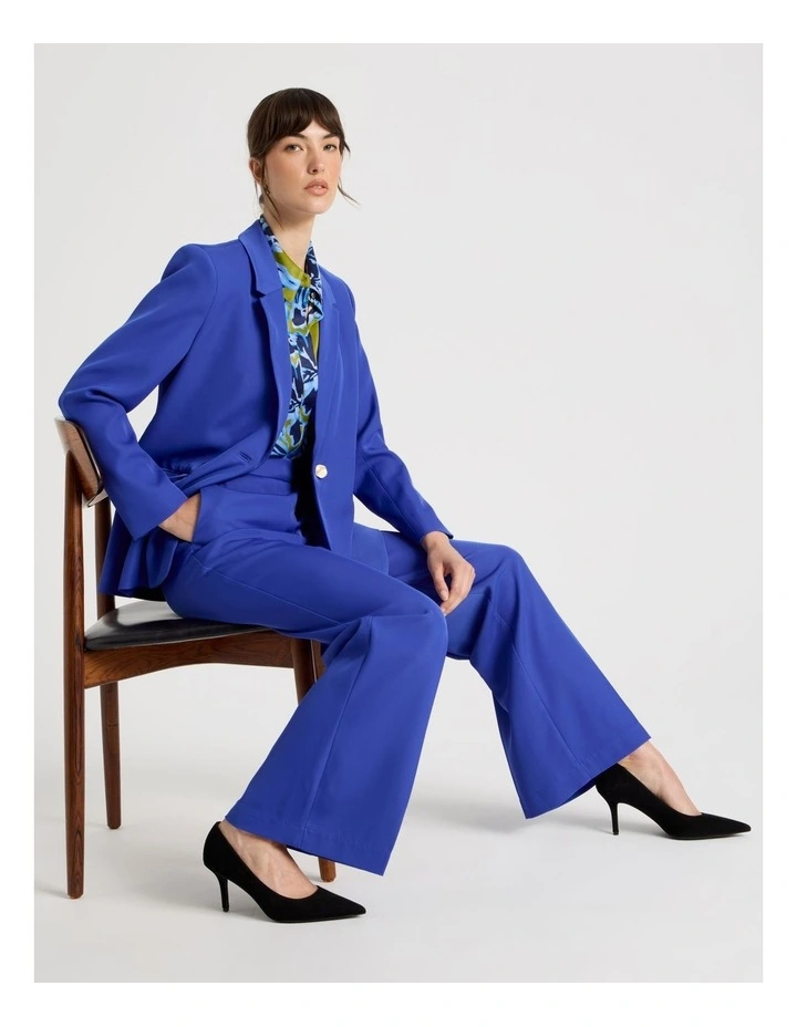 Long Sleeve Double Faced Satin Shirt in Painterly Floral Print image 7