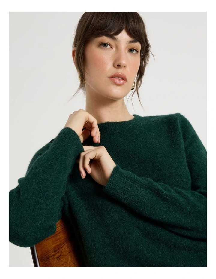 Alpaca Blend Knit in Forest image 3